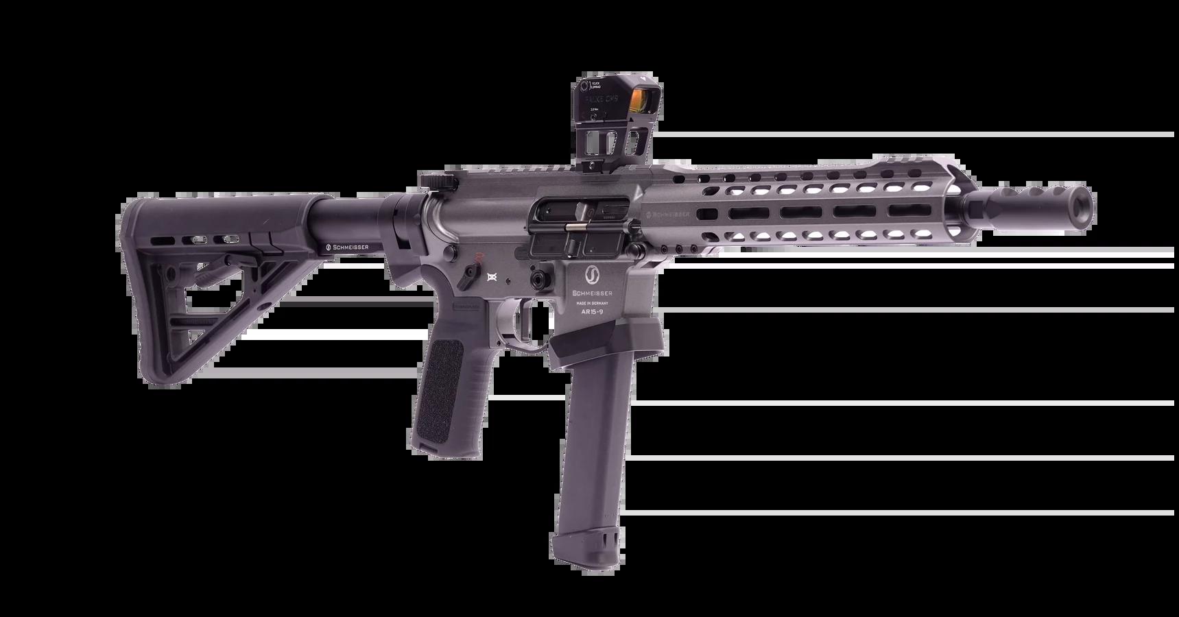 Schmeisser Dynamic AR15-9, 16,75" cső, 9mm - grey