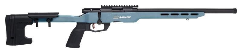 Savage B22AVNS-SR Precision Titanium Blue 18&apos; .22LR, menetes csővég