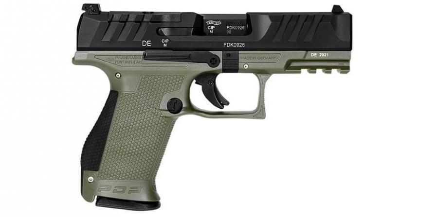 Walther PDP 9X19 Compact 4&quot; 2db 15ös tárral, OD zöld