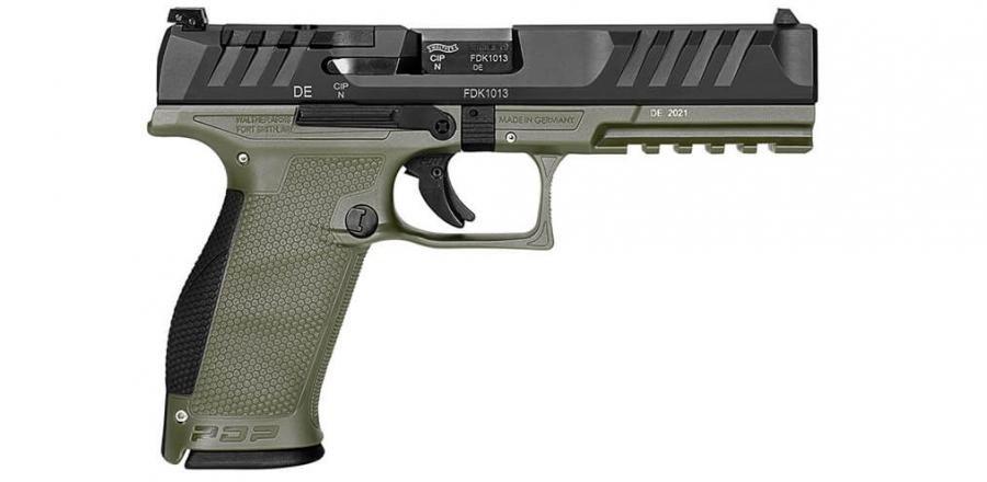 Walther PDP 9X19 Full Size 5&quot; 2db 18as tárral, OD zöld
