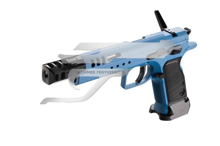 Tanfoglio Domina  9x19 SA Acél Kék, Fekete Markolat és Kompenzátor