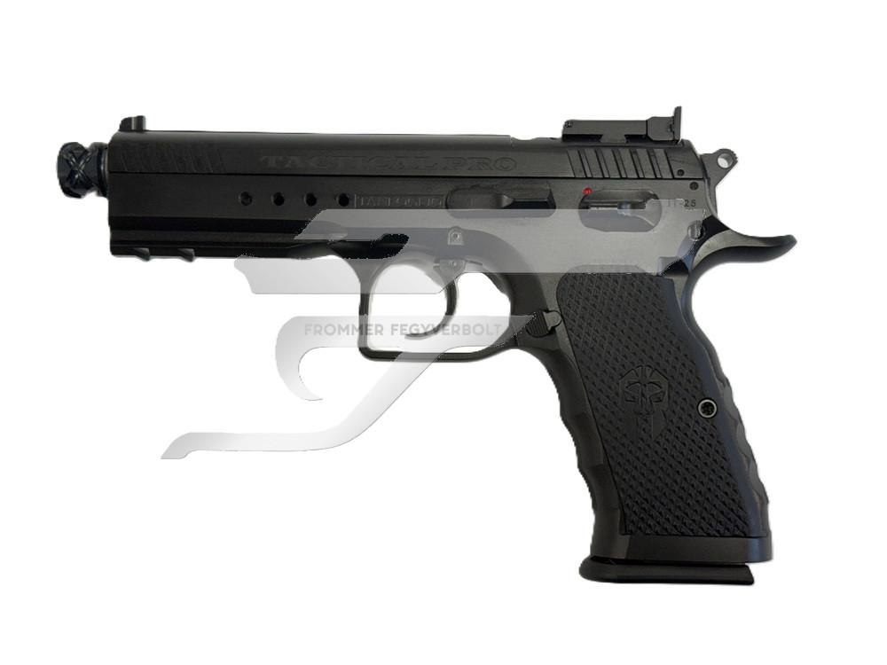 Tanfoglio Tactical Pro Fekete 9x19 OR SA DA, 1295g, 125mm menetes cső 1/2x28