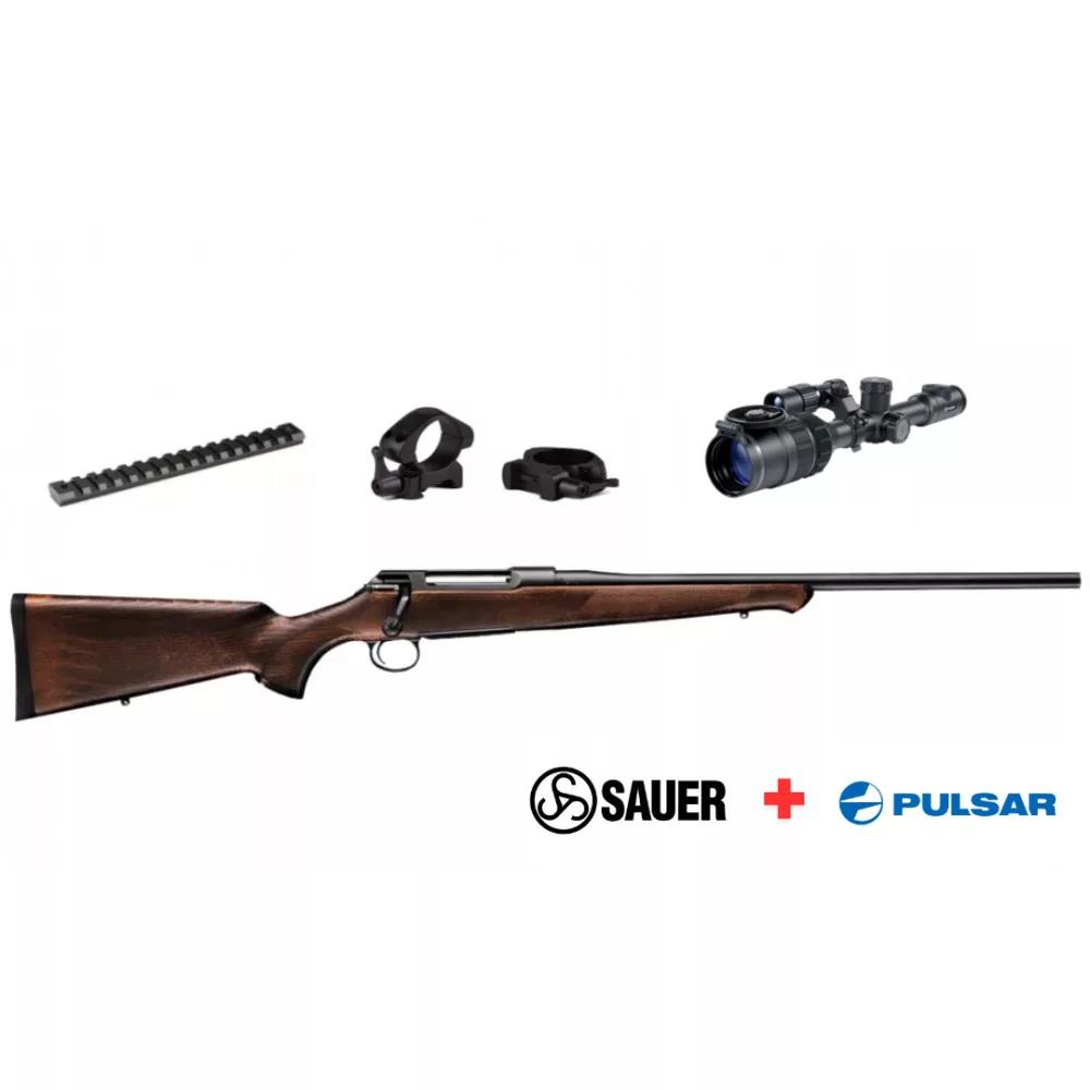 Sauer 100 Classic Vadászfegyver + Pulsar Digex C50 Éjjellátó Céltávcső X940s Vetővel Szett