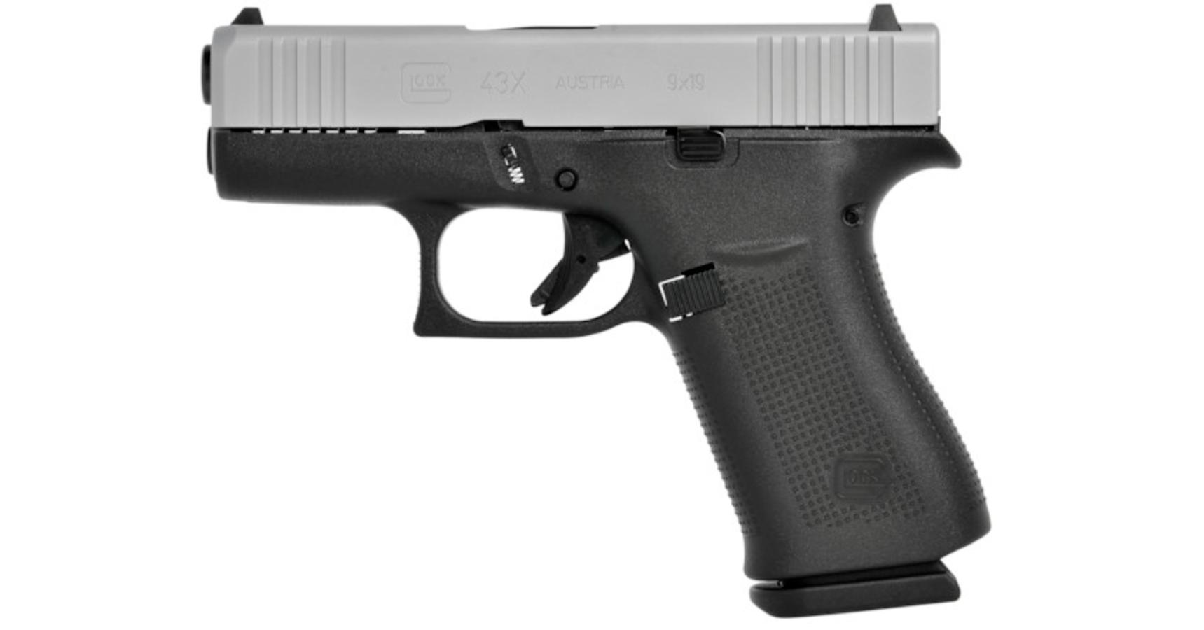 Glock 43X 9 mm Luger, ezüst szán