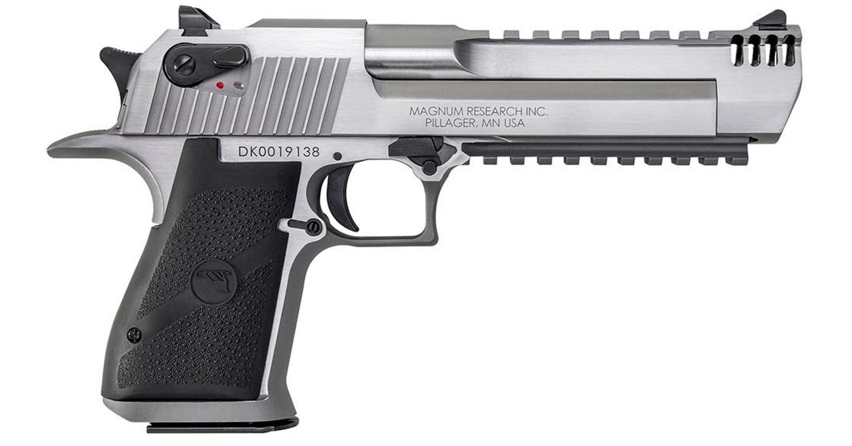 Desert Eagle .50AE Stainless, kompanzátorral, sínekkel