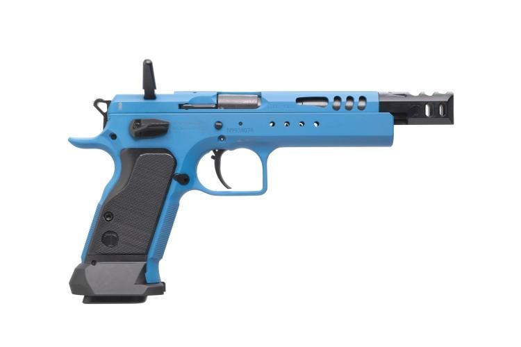 Tanfoglio Domina 9×19 – Sport Competition Steel Pistol – Acélkék, fekete markolat, kompenzátor