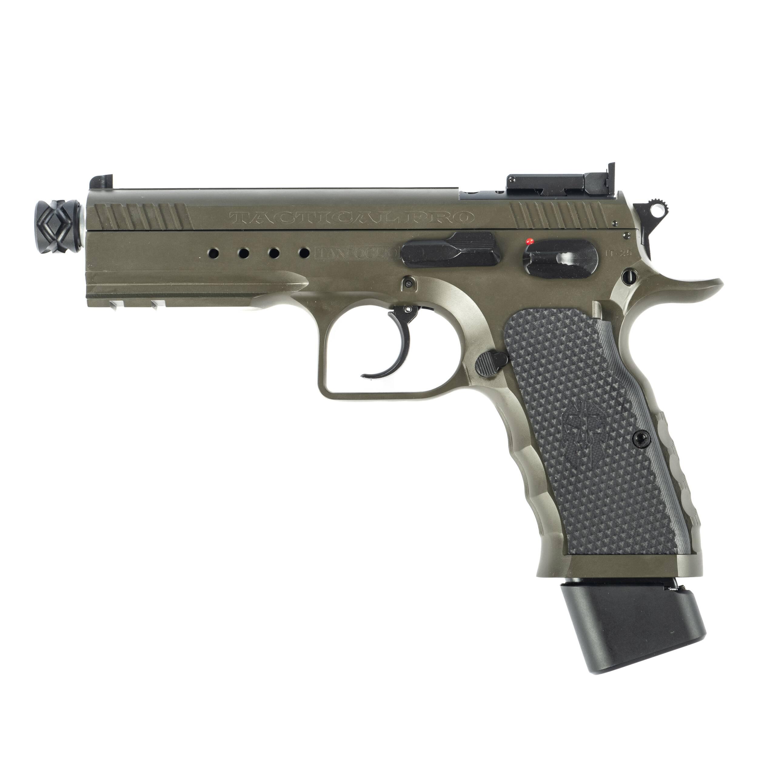 Tanfoglio Tactical Pro Fekete 9×19 OR SA DA 125 mm menetes cső 1/2×28