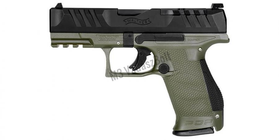 Walther PDP  9X19 Compact 4" 2db 15ös tárral, OD zöld