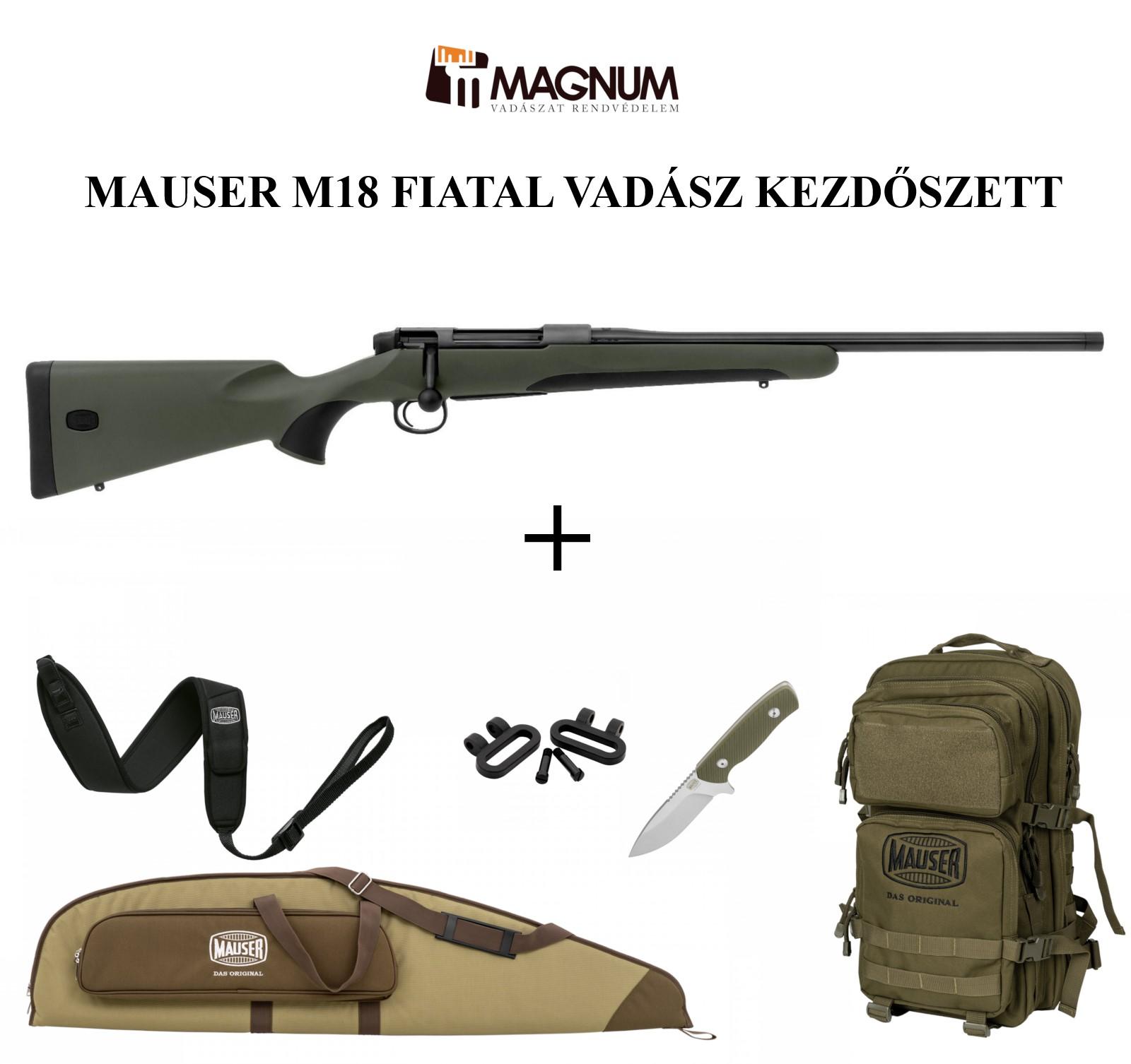 Mauser M18 szett 308Win Zöld fiatal vadász kezdőszett