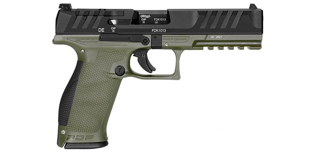 Walther PDP 9X19 Full Size 4,5" 2db 18as tárral, OD zöld
