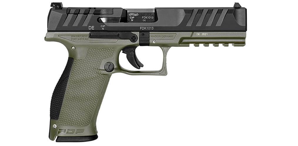 Walther PDP 9X19 Full Size 5" 2db 18as tárral, OD zöld