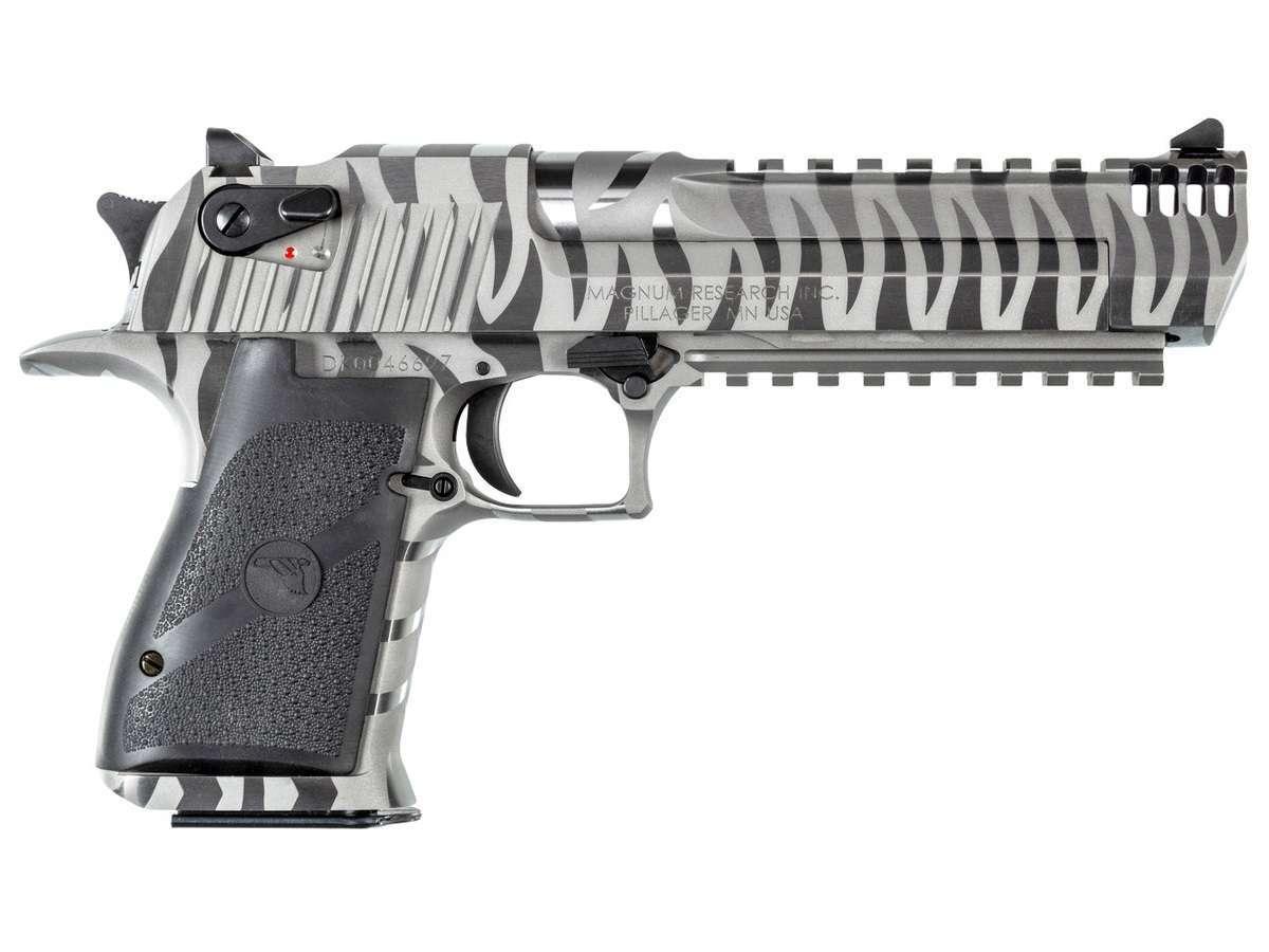 Magnum Research Desert Eagle 6″ White Tiger Stripe .50AE
