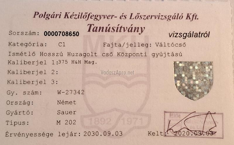 Váltócső Sauer 202